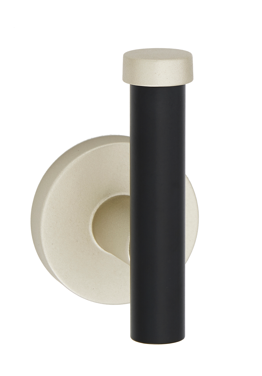 Alno A9381-MN/MB: Vita Bella Wall Hook with Smooth Bar - Matte Nickel/Matte Black