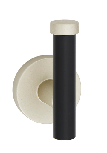 Alno A9381-MN/MB: Vita Bella Wall Hook with Smooth Bar - Matte Nickel/Matte Black