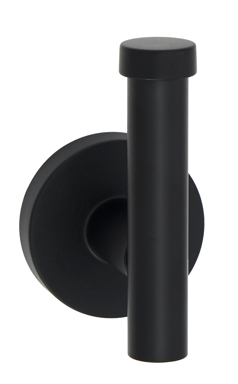 Alno A9381-MB: Vita Bella Wall Hook with Smooth Bar - Matte Black
