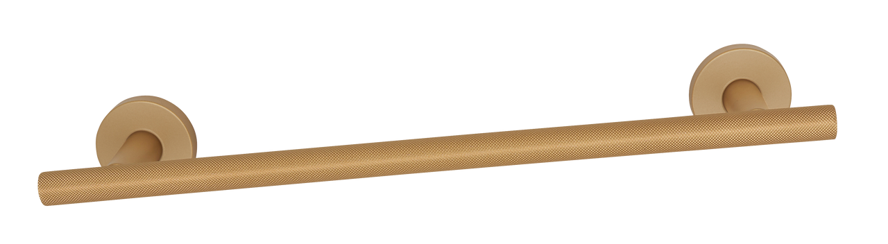 Alno A9420-12-CHP: 12" cc Towel Holder with Knurled Bar - Champagne