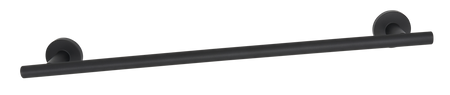 Alno A9420-18-MB: 18" cc Towel Holder with Knurled Bar - Matte Black