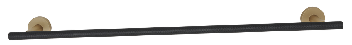 Alno A9420-24-CHP/MB: 24" cc Towel Holder with Knurled Bar - Champagne/Matte Black