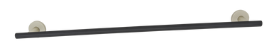 Alno A9420-24-MN/MB: 24" cc Vita Bella Towel Holder with Knurled Bar - Matte Nickel/Matte Black