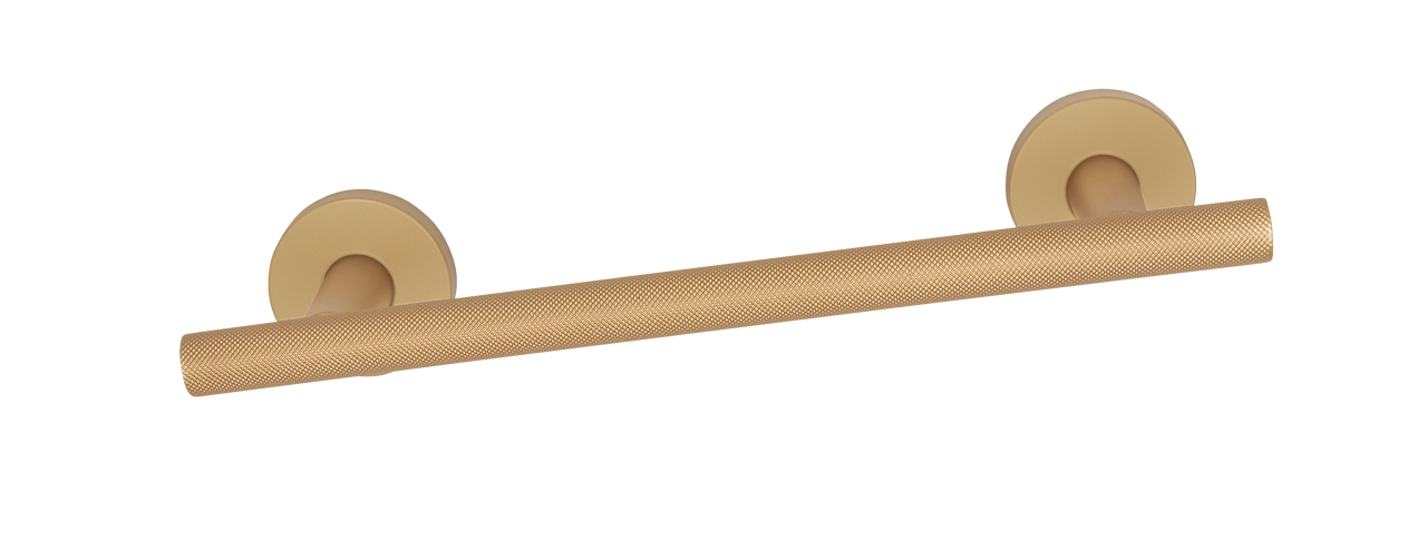 Alno A9420-8-CHP: 8" cc Towel Holder with Knurled Bar - Champagne