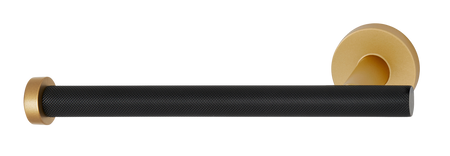 Alno A9466L-CHP/MB: Vita Bella Left Facing Tissue Holder with Knurled Bar - Champagne/Matte Black