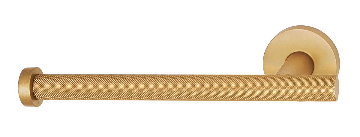 Alno A9466L-CHP: Vita Bella Left Facing Tissue Holder with Knurled Bar - Champagne