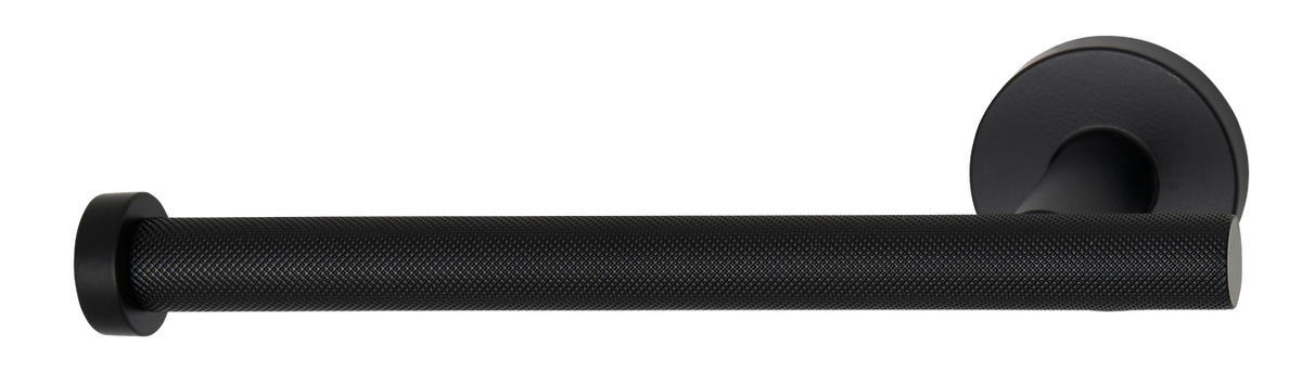 Alno A9466L-MB: Vita Bella Left Facing Tissue Holder with Knurled Bar - Matte Black