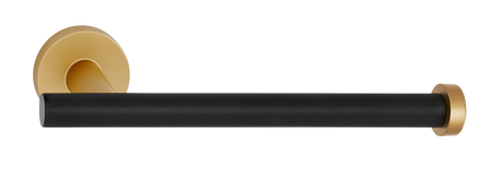 Alno A9466R-CHP/MB: Vita Bella Right Facing Tissue Holder with Knurled Bar - Champagne/Matte Black