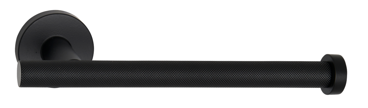 Alno A9466R-MB: Vita Bella Right Facing Tissue Holder with Knurled Bar - Matte Black