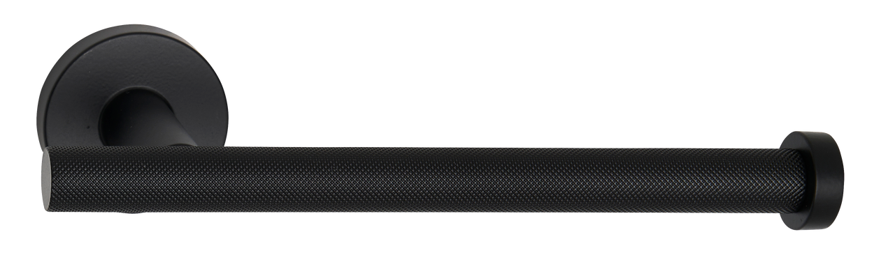Alno A9466R-MB: Vita Bella Right Facing Tissue Holder with Knurled Bar - Matte Black