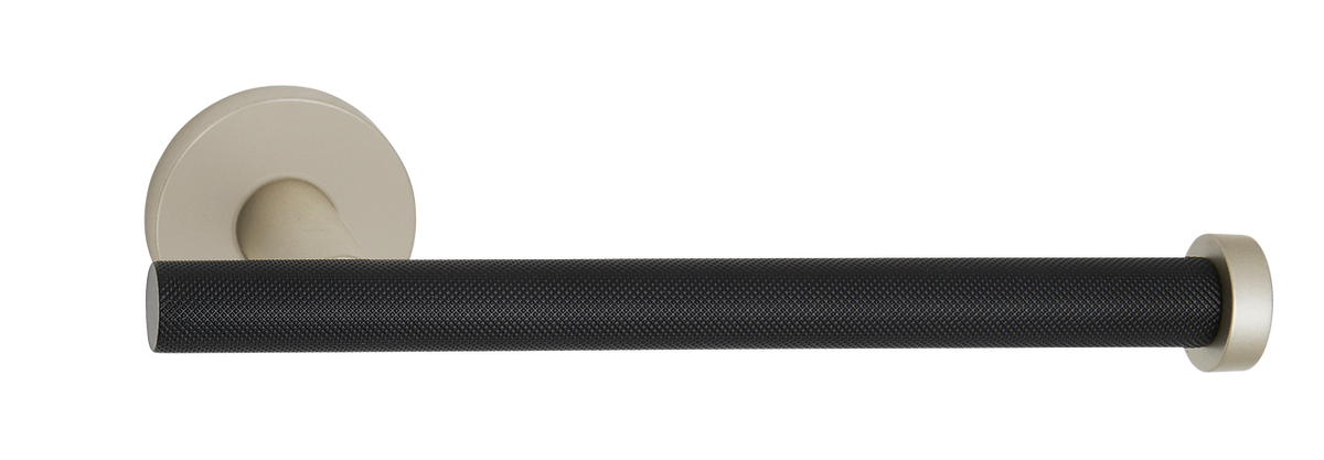 Alno A9466R-MN/MB: Vita Bella Right Facing Tissue Holder with Knurled Bar - Matte Nickel/Matte Black