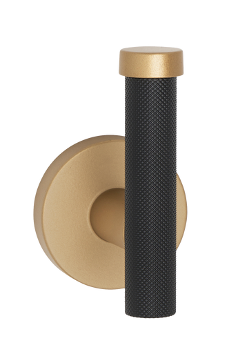 Alno A9481-CHP/MB: Vita Bella Wall Hook with Knurled Bar - Champagne/Matte Black