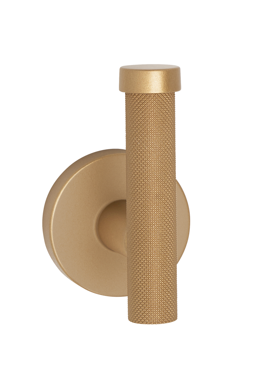 Alno A9481-CHP: Vita Bella Wall Hook with Knurled Bar - Champagne