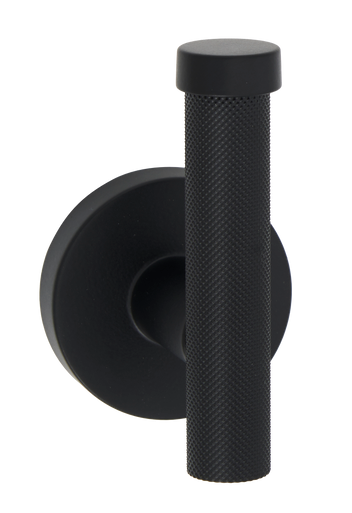Alno A9481-MB: Vita Bella Wall Hook with Knurled Bar - Matte Black
