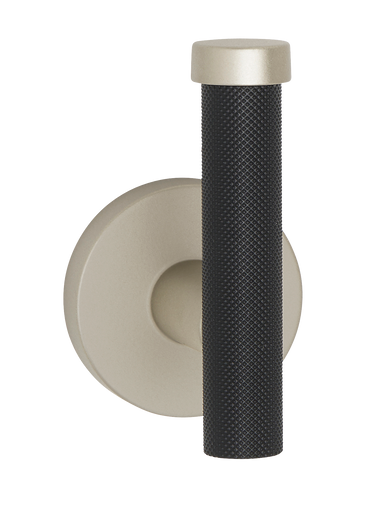 Alno A9481-MN/MB: Vita Bella Wall Hook with Knurled Bar - Matte Nickel/Matte Black