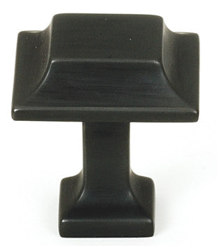 Alno A950-1-BRZ: 1" Millennium Square Cabinet Knob - Bronze