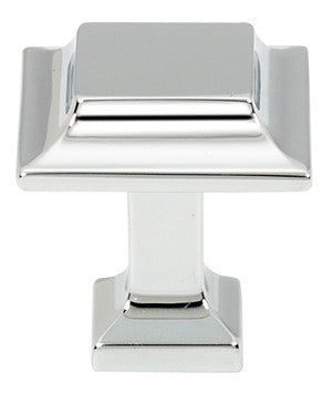 Alno A950-1-PC: 1" Millennium Square Cabinet Knob - Polished Chrome