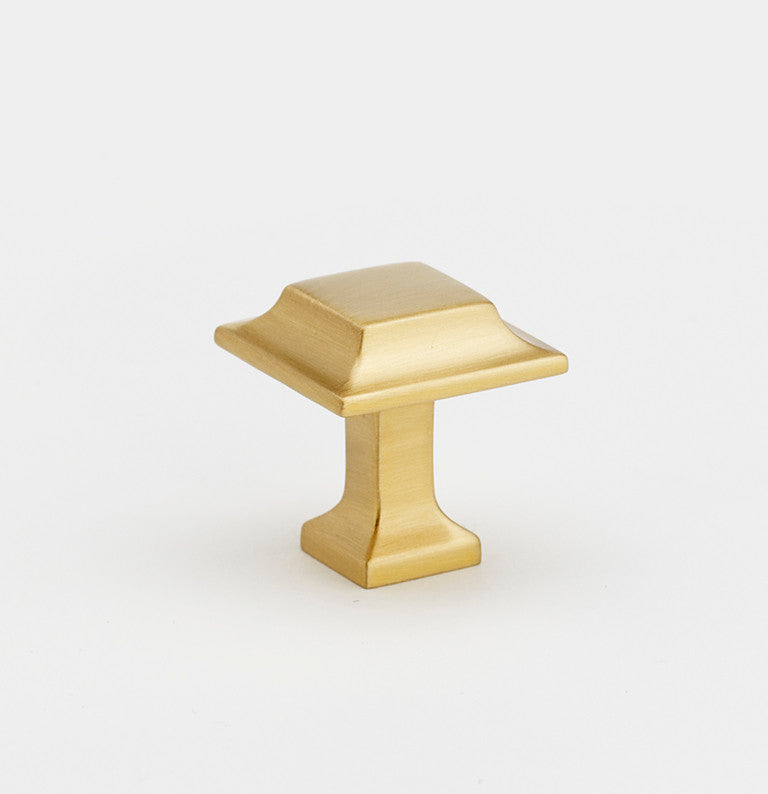 Alno A950-1-SB: 1" Millennium Cabinet Knob - Satin Brass