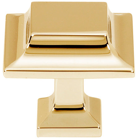Alno A950-14-PB/NL: 1-1/4" Millennium Cabinet Knob - Unlacquered Brass