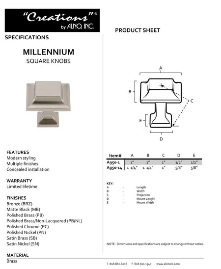 Specificaton Sheet