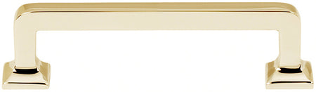 Alno A950-35-PB/NL: 3-1/2" cc Millennium Cabinet Pull - Unlacquered Brass