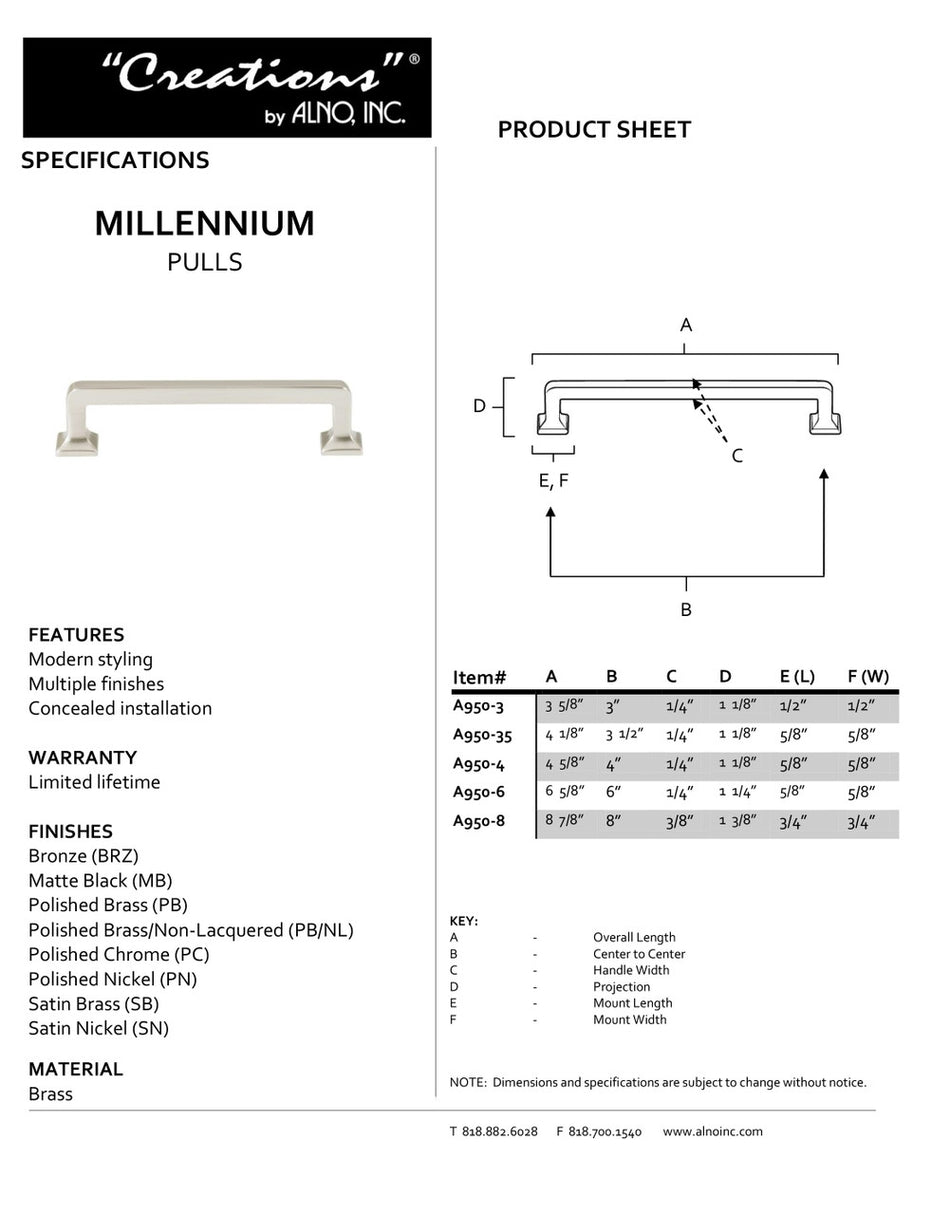 Specificaton Sheet