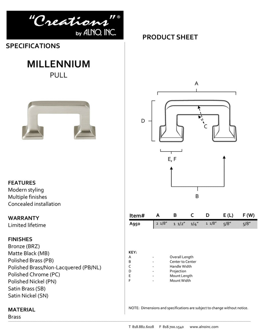 Specificaton Sheet