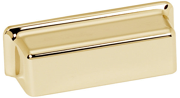 Alno A951-PB/NL: 3" cc Millennium Cup Cabinet Pull - Unlacquered Brass