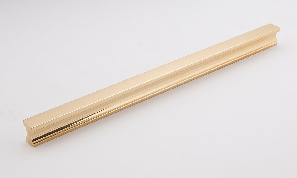 Alno A965-12-PB: 12" cc Linear Cabinet Pull - Polished Brass
