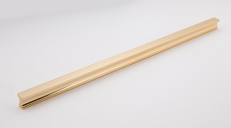 Alno A965-18-PB/NL: 18" cc Linear Cabinet Pull - Unlacquered Brass