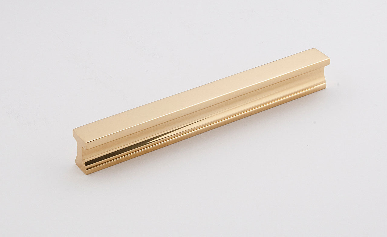 Alno A965-6-PB/NL: 6" cc Linear Cabinet Pull - Unlacquered Brass