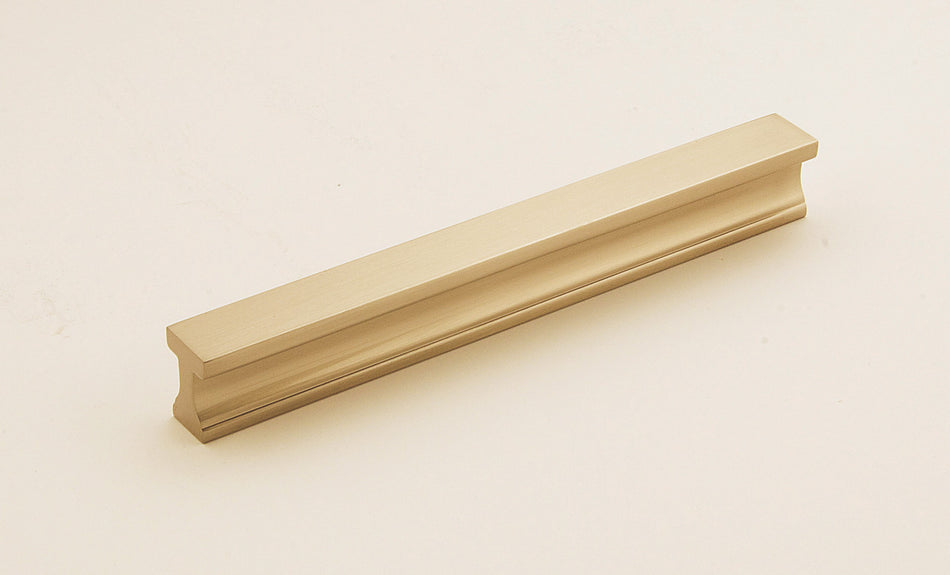 Alno A965-6-SB: 6" cc Linear Cabinet Pull - Satin Brass