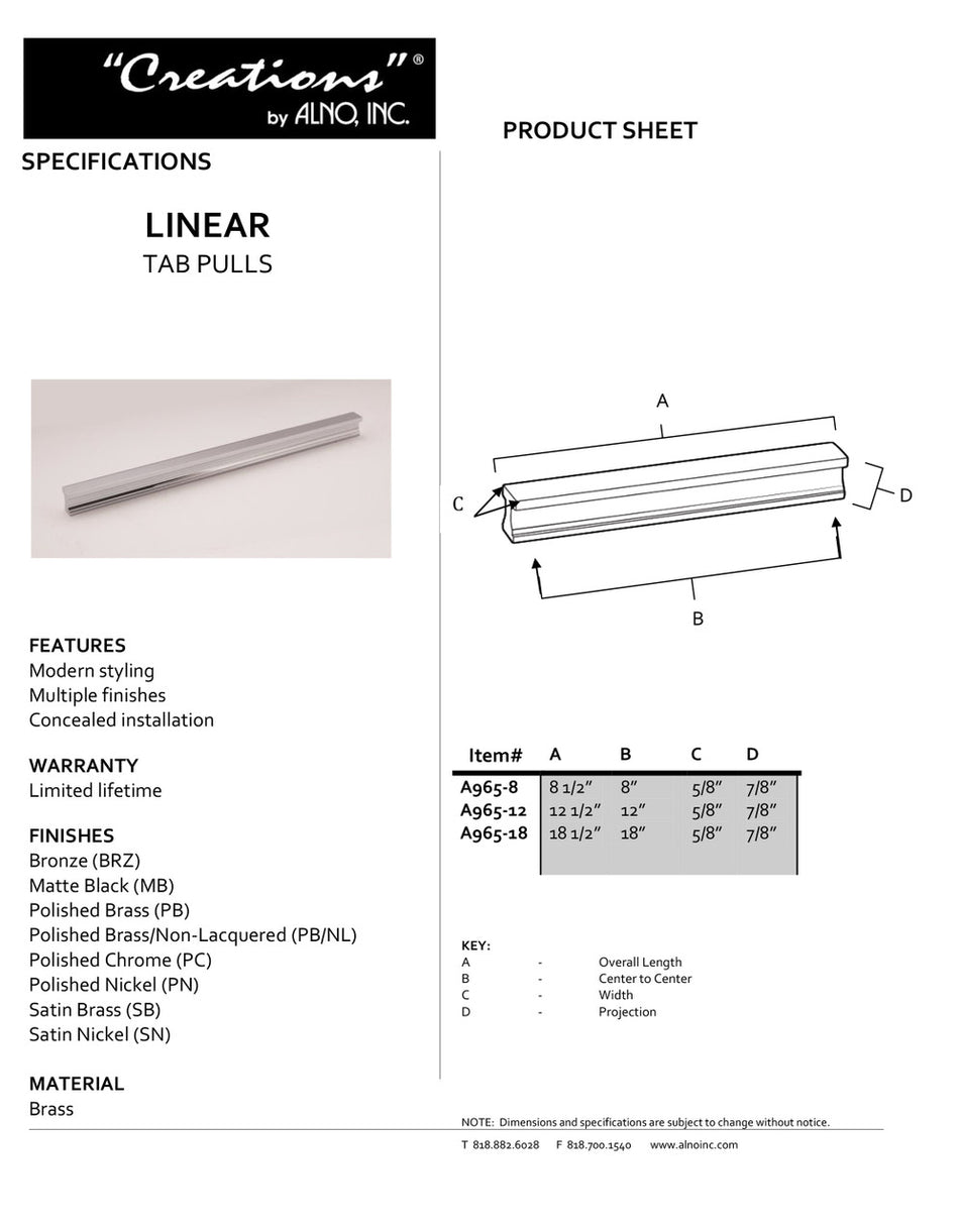 Specificaton Sheet