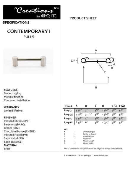 Specificaton Sheet
