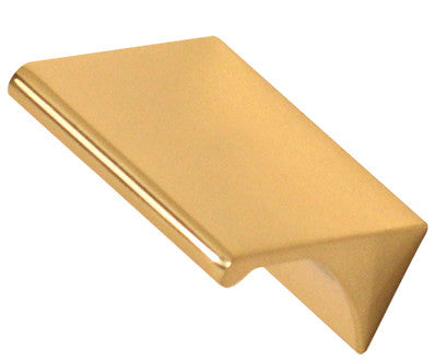 Alno A970-15-PB/NL: 1-1/2" cc Tab Cabinet Pull - Unlacquered Brass