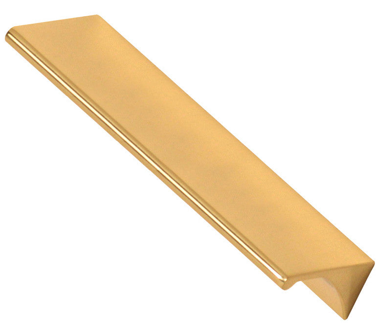 Alno A970-6-PB/NL: 6" cc Tab Cabinet Pull - Unlacquered Brass