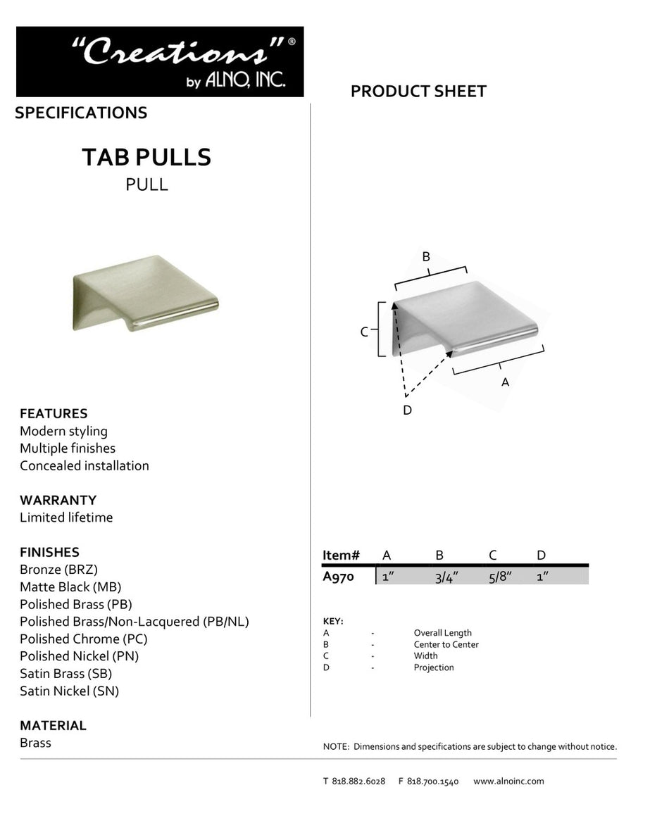 Specificaton Sheet
