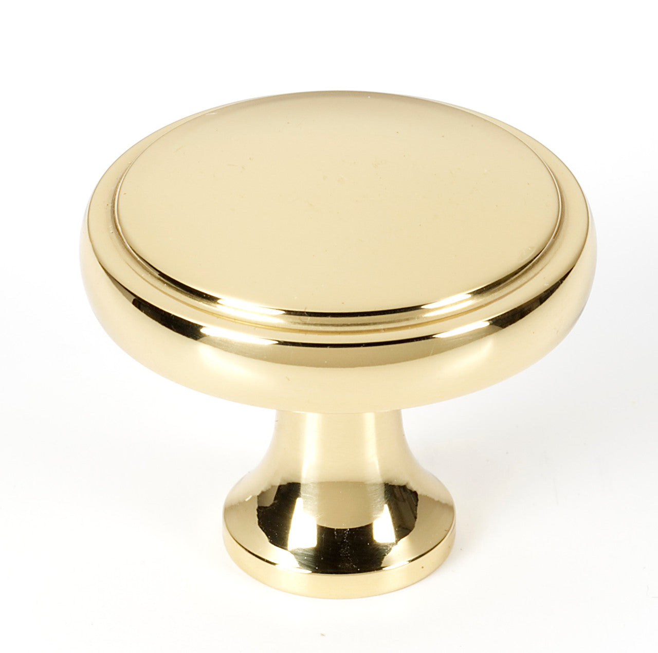 Alno A980-38-PB/NL: 1-1/2" Royale Cabinet Knob - Unlacquered Brass