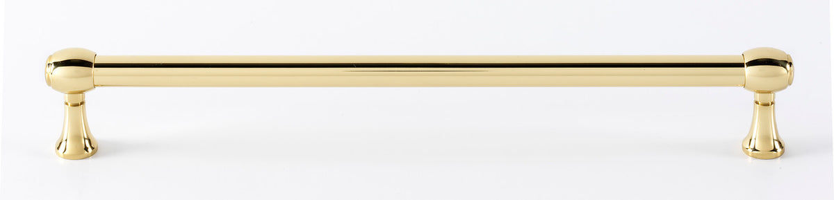 Alno A980-8-PB/NL: 8" cc Royale Cabinet Pull - Unlacquered Brass