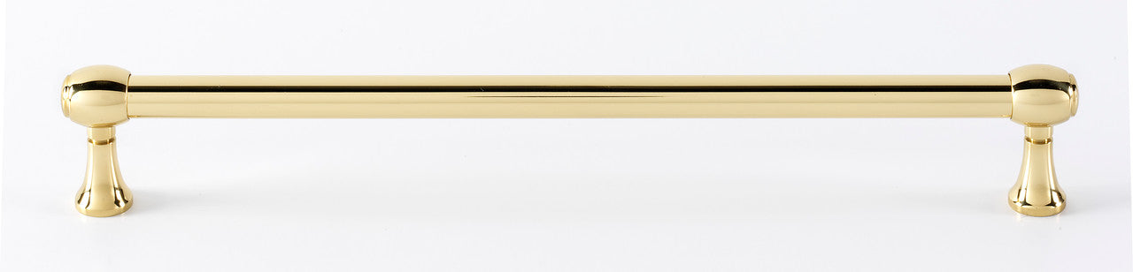 Alno A980-8-PB/NL: 8" cc Royale Cabinet Pull - Unlacquered Brass