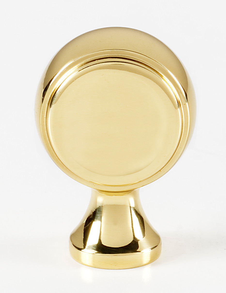 Alno A980-PB/NL: 7/8" Royale Cabinet Knob - Unlacquered Brass