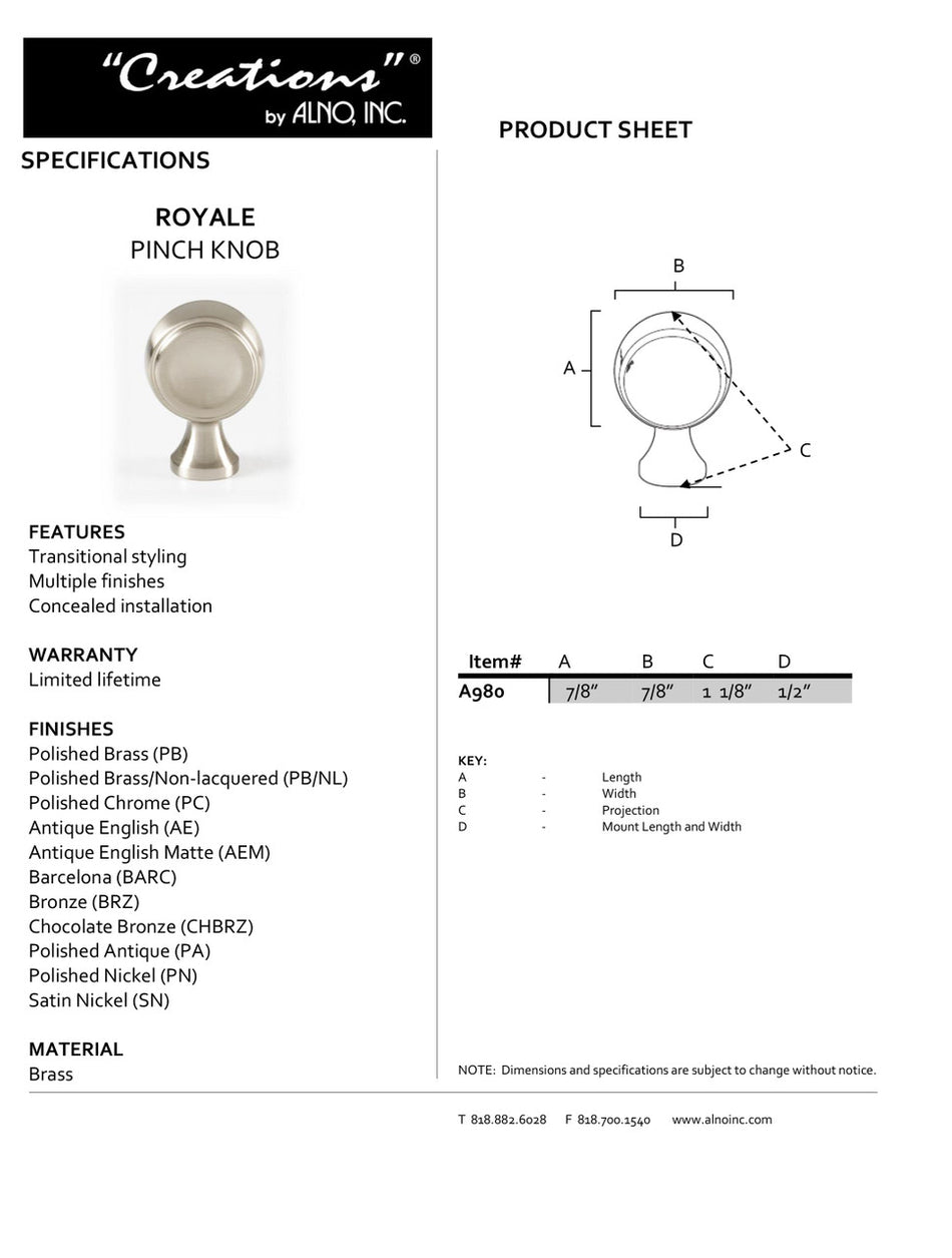 Specificaton Sheet
