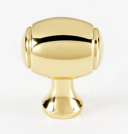 Alno A981-1-PB/NL: 1" Royale Cabinet Knob - Unlacquered Brass