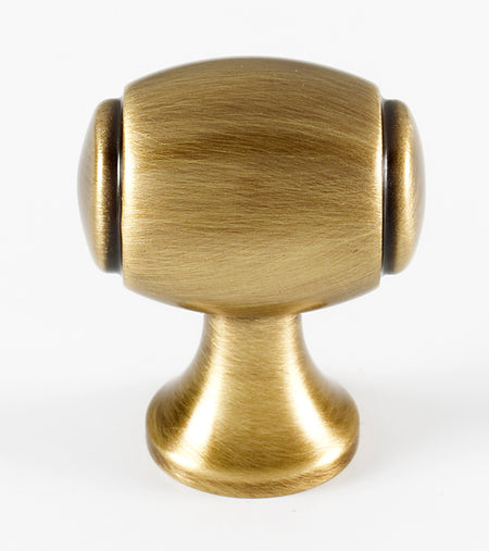 Alno A981-18-AE: 1-1/8" Royale Barrel Cabinet Knob - Antique English