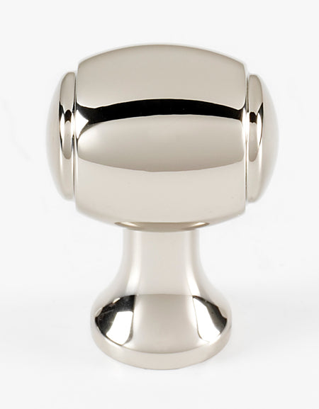 Alno A981-34-PN: 3/4" Royale Barrel Cabinet Knob - Polished Nickel