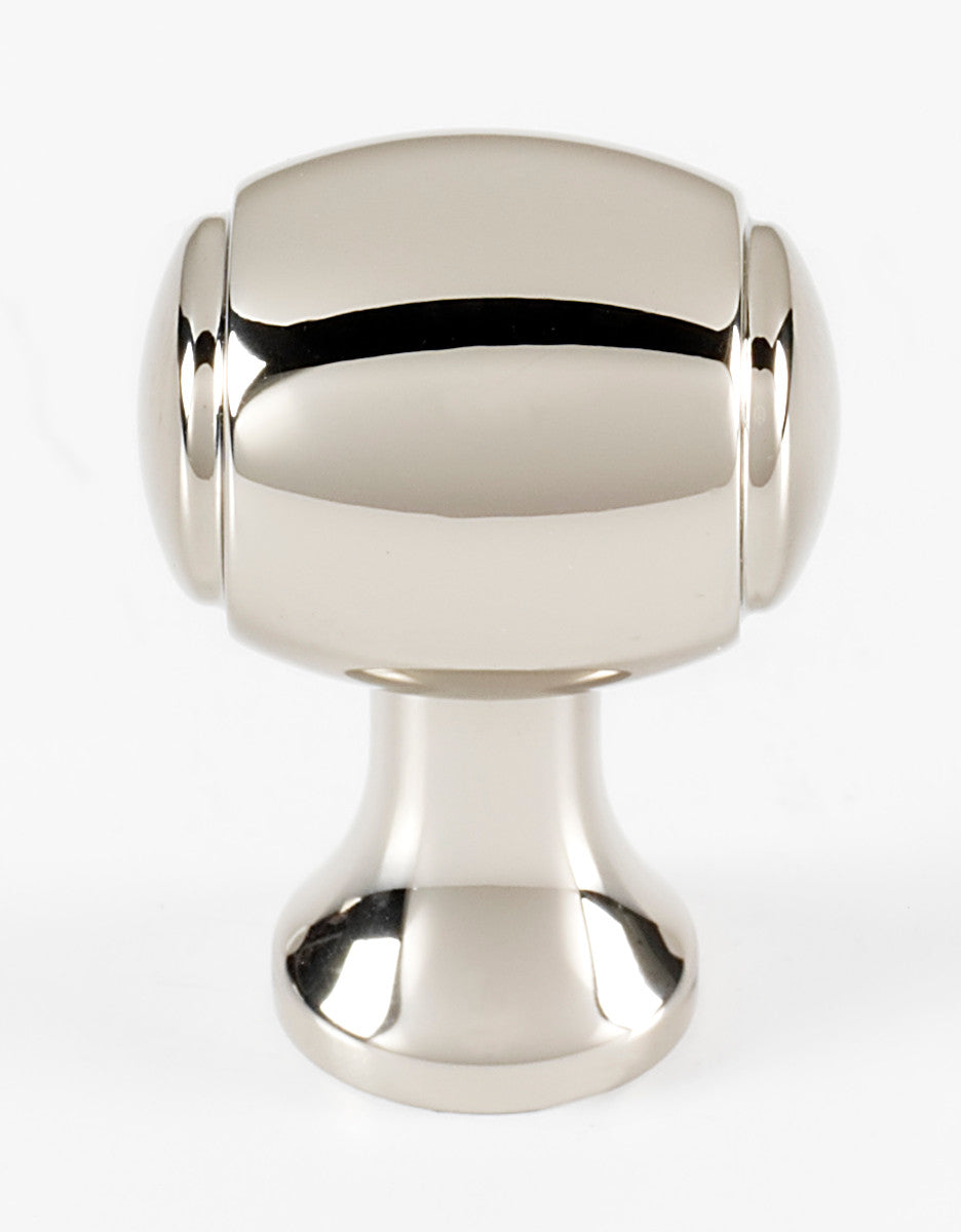 Alno A981-34-PN: 3/4" Royale Barrel Cabinet Knob - Polished Nickel