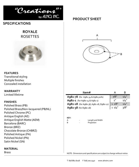 Specificaton Sheet
