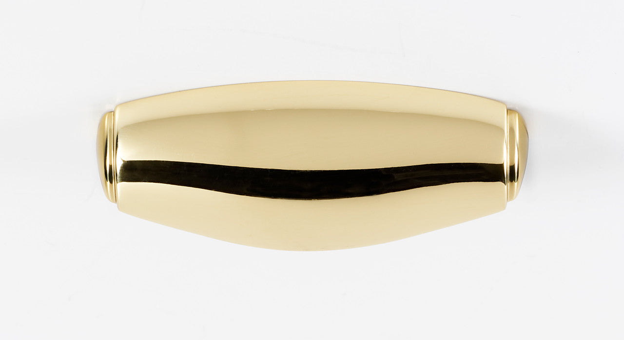 Alno A983-PB/NL: 3" cc Royale Cup Cabinet Pull - Unlacquered Brass
