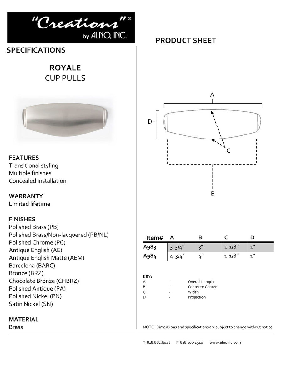 Specificaton Sheet