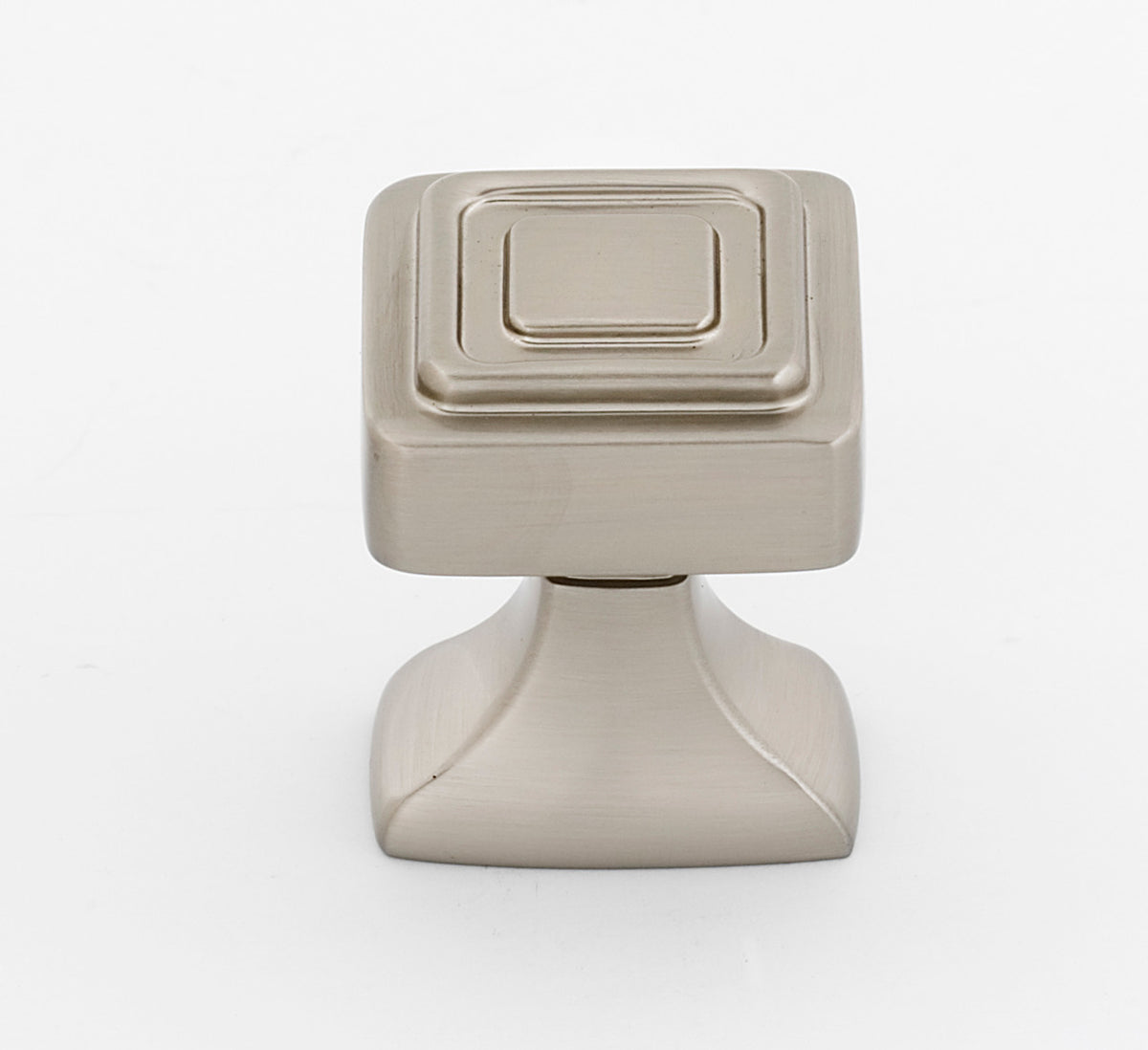 Alno A985-1-SN: 1" Cube Cabinet Knob - Satin Nickel